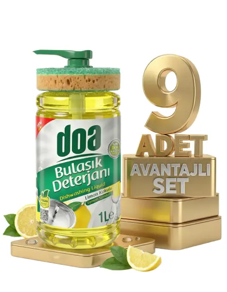 Doa Bulaşık Deterjanı Limon Süngerli 9x1000 Ml - 1