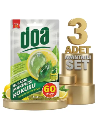 Doa Bulaşık Makinesi Kokusu 60 Yıkama 3x6 Ml - DOA