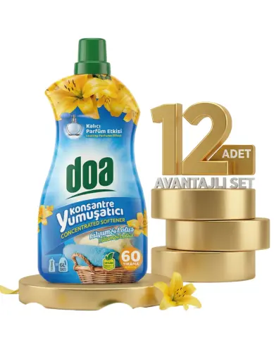 Doa Konsatre Yumuşatıcı Lityum Lotus 12x1500 Ml - Doa