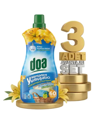 Doa Konsatre Yumuşatıcı Lityum Lotus 3x1500 Ml - Doa