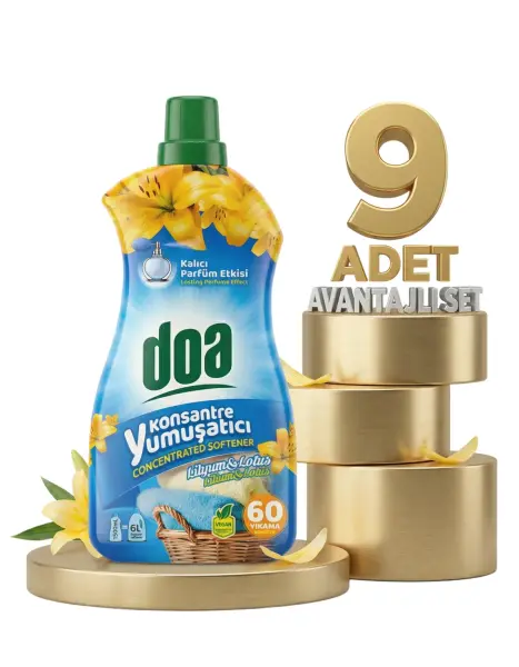 Doa Konsatre Yumuşatıcı Lityum Lotus 9x1500 Ml - 1