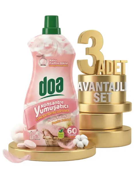 Doa Konsatre Yumuşatıcı Pudra Kokulu 3x1500 Ml - 1