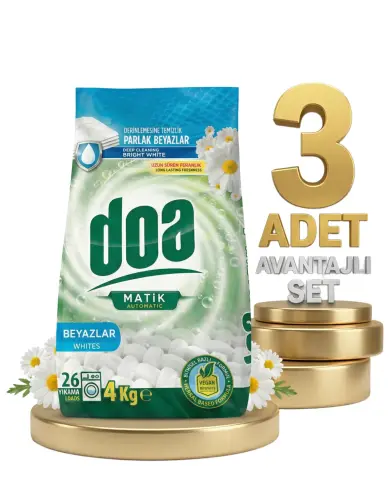 Doa Matik Deterjan Beyazlar 3x4 Kg - DOA