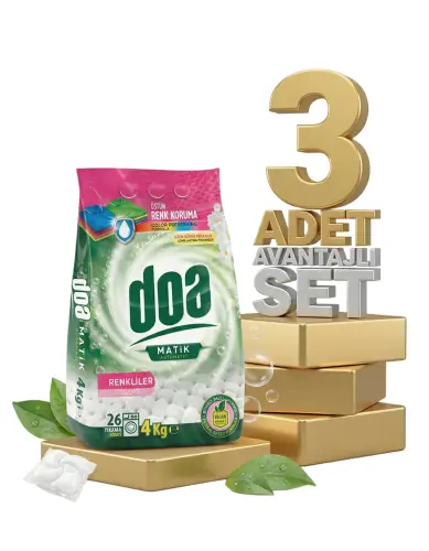 Doa Matik Deterjan Renkliler 3x4 Kg - DOA