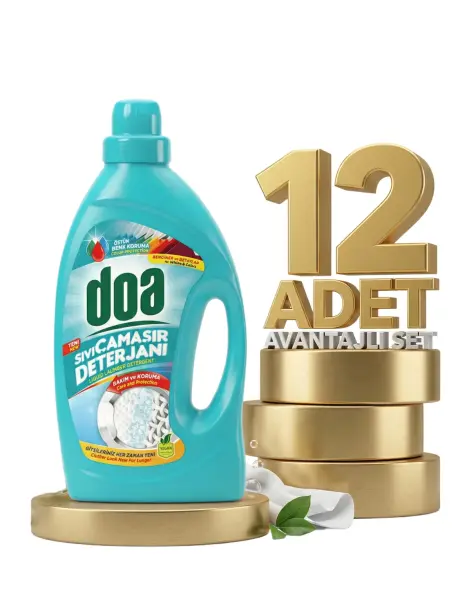 Doa Sıvı Çamaşır Detarjanı Renkli Beyaz 12x2700 Ml - 1