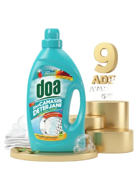 Doa Sıvı Çamaşır Detarjanı Renkli Beyaz 9x2700 Ml - 1