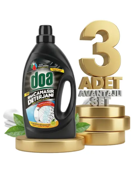 Doa Sıvı Çamaşır Detarjanı Siyah Ve Koyular 3x2700 Ml - 1