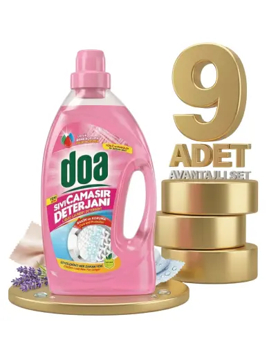 Doa Sıvı Çamaşır Detarjanı Yünlü Ve Narinler 9x2700 Ml - DOA