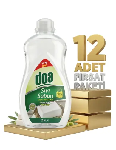 Doa Sıvı El Sabunu Beyaz Sabun 12x2500 Ml - Doa