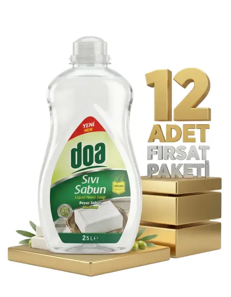 Doa Sıvı El Sabunu Beyaz Sabun 12x2500 Ml - 1