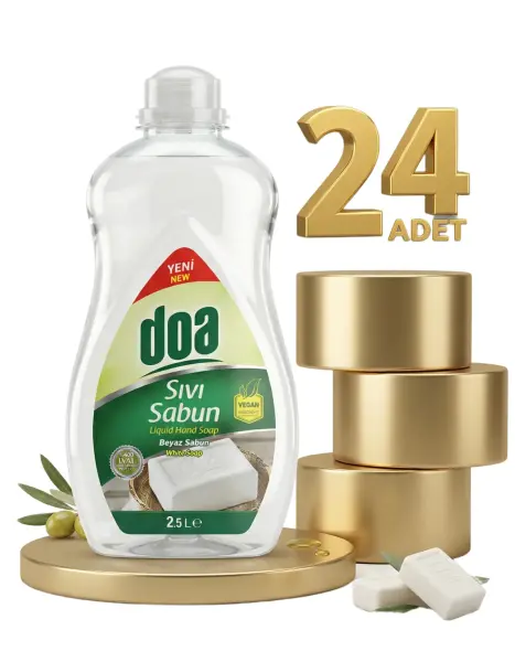 Doa Sıvı El Sabunu Beyaz Sabun 24x2500 Ml - 1