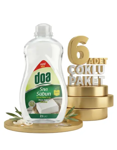 Doa Sıvı El Sabunu Beyaz Sabun 6x2500 Ml - Doa