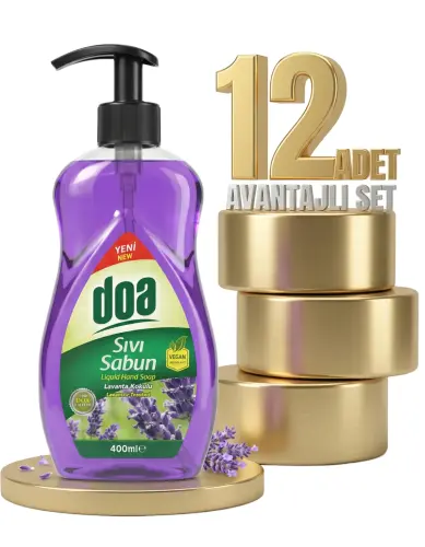 Doa Sıvı El Sabunu Lavanta Kokulu 12x400 Ml - Doa
