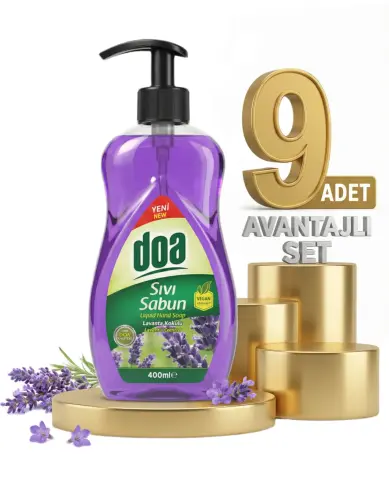 Doa Sıvı El Sabunu Lavanta Kokulu 9x400 Ml - Doa