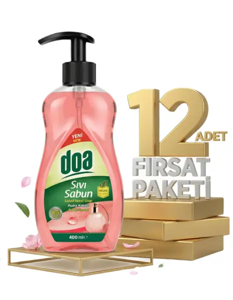 Doa Sıvı El Sabunu Pudra Kokulu 12x400 Ml - 1