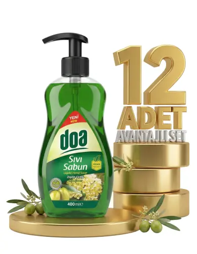 Doa Sıvı El Sabunu Zeytin Çiçeği 12x400 Ml - Doa