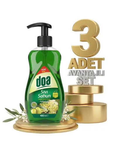 Doa Sıvı El Sabunu Zeytin Çiçeği 3x400 Ml - Doa