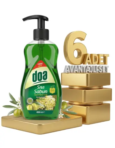 Doa Sıvı El Sabunu Zeytin Çiçeği 6x400 Ml - Doa