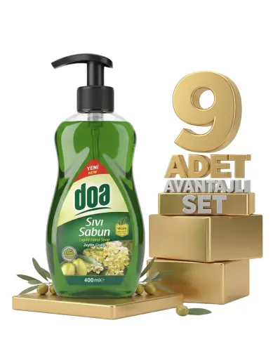 Doa Sıvı El Sabunu Zeytin Çiçeği 9x400 Ml - Doa