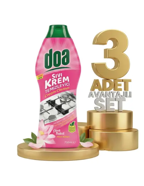 Doa Sıvı Krem Temizleyici Çiçek Buketi 3x750 Ml - 1