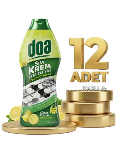 Doa Sıvı Krem Temizleyici Limon Kokulu 12x750 Ml - Doa