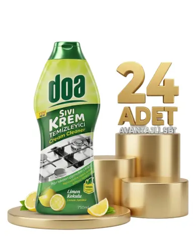 Doa Sıvı Krem Temizleyici Limon Kokulu 24x750 Ml - Doa