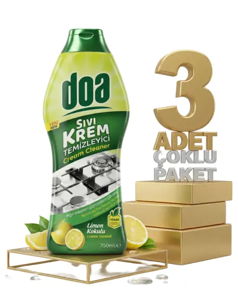Doa Sıvı Krem Temizleyici Limon Kokulu 3x750 Ml - 1