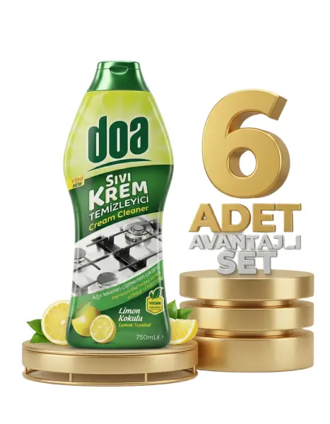 Doa Sıvı Krem Temizleyici Limon Kokulu 6x750 Ml - 1