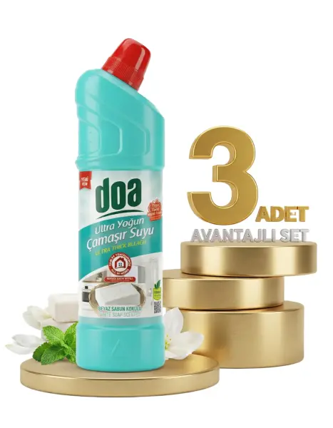 Doa Yoğun Çamaşır Suyu Beyaz Sabun 3x750 Ml - 1