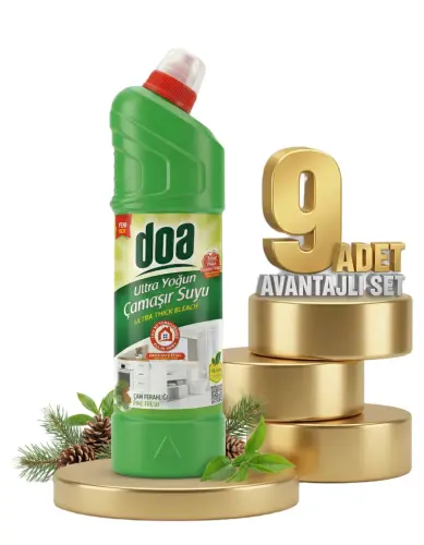 Doa Yoğun Çamaşır Suyu Çam Ferahlığı 9x750 Ml - Doa