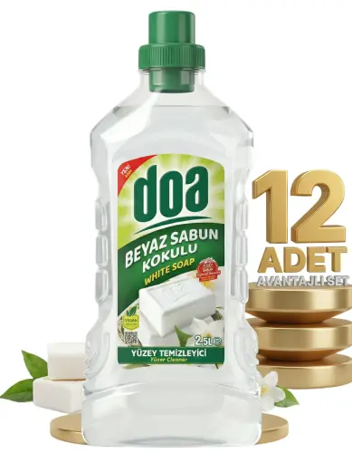 Doa Yüzey Temizleyici Beyaz Sabun 12x2,5 Lt - Doa