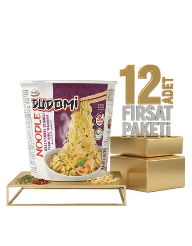 Dudomi Bardak Geneksel Çeşnili Noodle 12x60 Gr - DUDOMİ