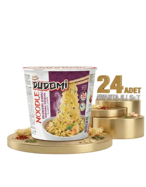 Dudomi Bardak Geneksel Çeşnili Noodle 24x60 Gr - 1
