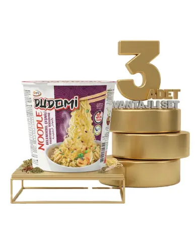 Dudomi Bardak Geneksel Çeşnili Noodle 3x60 Gr - DUDOMİ