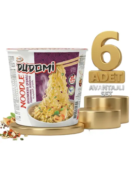 Dudomi Bardak Geneksel Çeşnili Noodle 6x60 Gr - 1