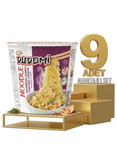 Dudomi Bardak Geneksel Çeşnili Noodle 9x60 Gr - DUDOMİ