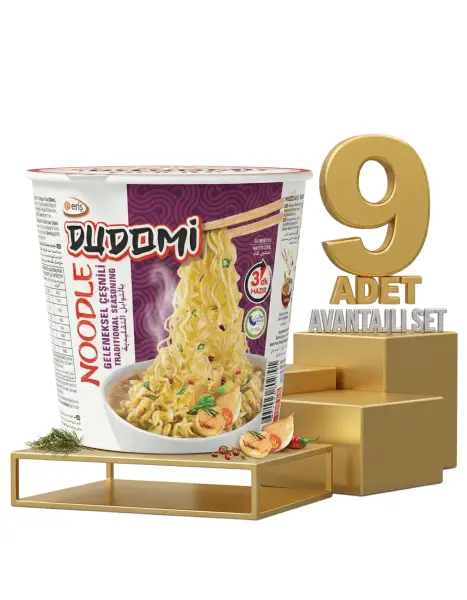 Dudomi Bardak Geneksel Çeşnili Noodle 9x60 Gr - 1