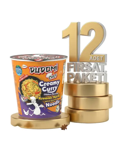 Dudomi Bardak Kremalı Körili Tavuk 12x80 Gr - 1