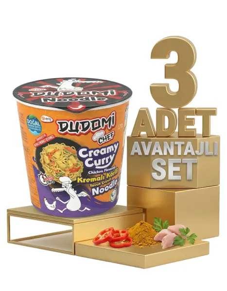 Dudomi Bardak Kremalı Körili Tavuk 3x80 Gr - 1