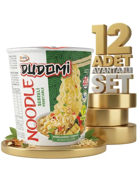 Dudomi Bardak Sebze Çeşnili Noodle 12x60 Gr - 1
