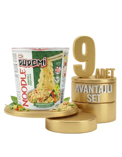 Dudomi Bardak Sebze Çeşnili Noodle 9x60 Gr - 1