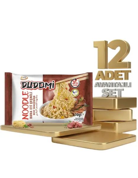 Dudomi Dana Eti Çeşnili Noodle 12x70 Gr - 1
