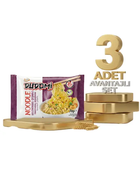 Dudomi Geneksel Çeşnili Noodle 3x70 Gr - 1