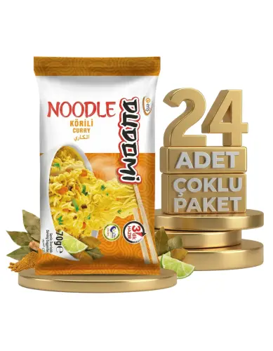 Dudomi Kore Usulü Köri Çeşnili Noodle 24x70 Gr - Dudomi