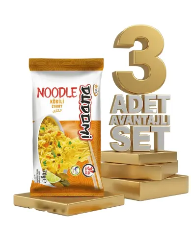 Dudomi Kore Usulü Köri Çeşnili Noodle 3x70 Gr - Dudomi