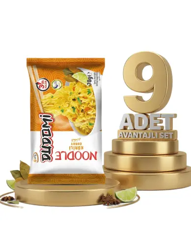 Dudomi Kore Usulü Köri Çeşnili Noodle 9x70 Gr - Dudomi