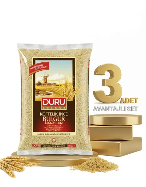 Duru Çiğ Köftelik Bulgur 3x1 Kg - 1