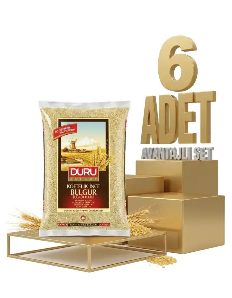 Duru Çiğ Köftelik Bulgur 6x1 Kg - 1