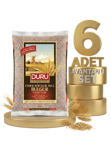 Duru Esmer Çiğ Köfte Bulgur 6x1 Kg - Duru