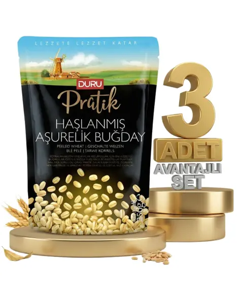 Duru Haşlanmış Aşurelik Buğday 3x250 Gr - 1